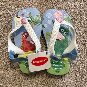Havaianas Kids Peppa Pig Flip Flops - Blue and Green